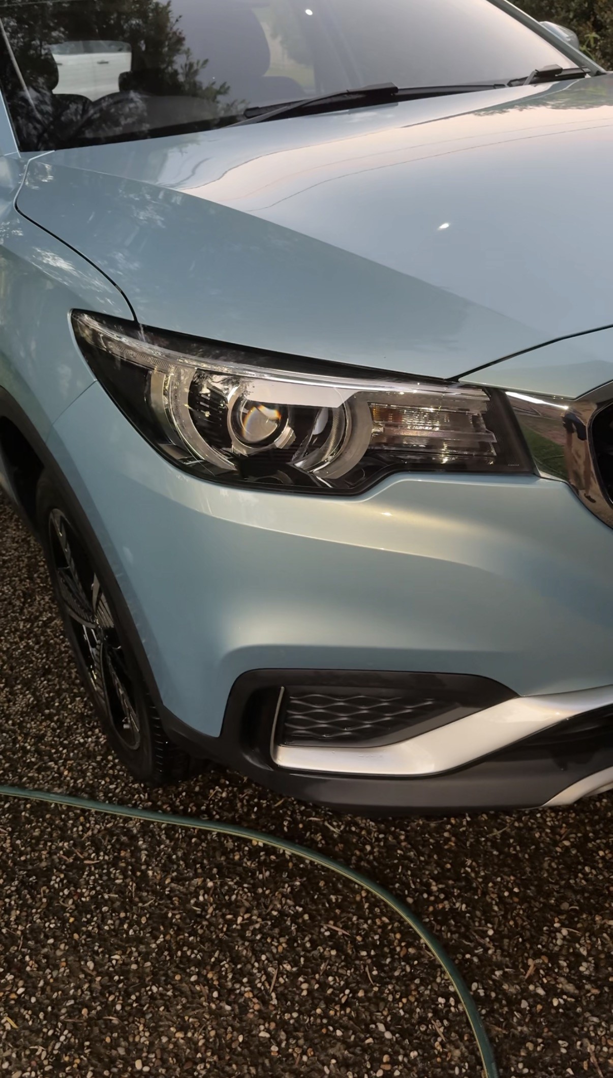 Compact car restored finish